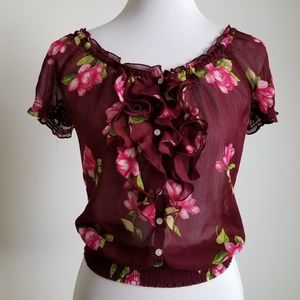 Sheer Floral Top